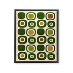 Mid Century Modern Modern Organic Shapes Pattern 321 Green Framed Canvas Print Gallery Image 8
