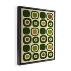 Mid Century Modern Modern Organic Shapes Pattern 321 Green Framed Canvas Print Gallery Image 2