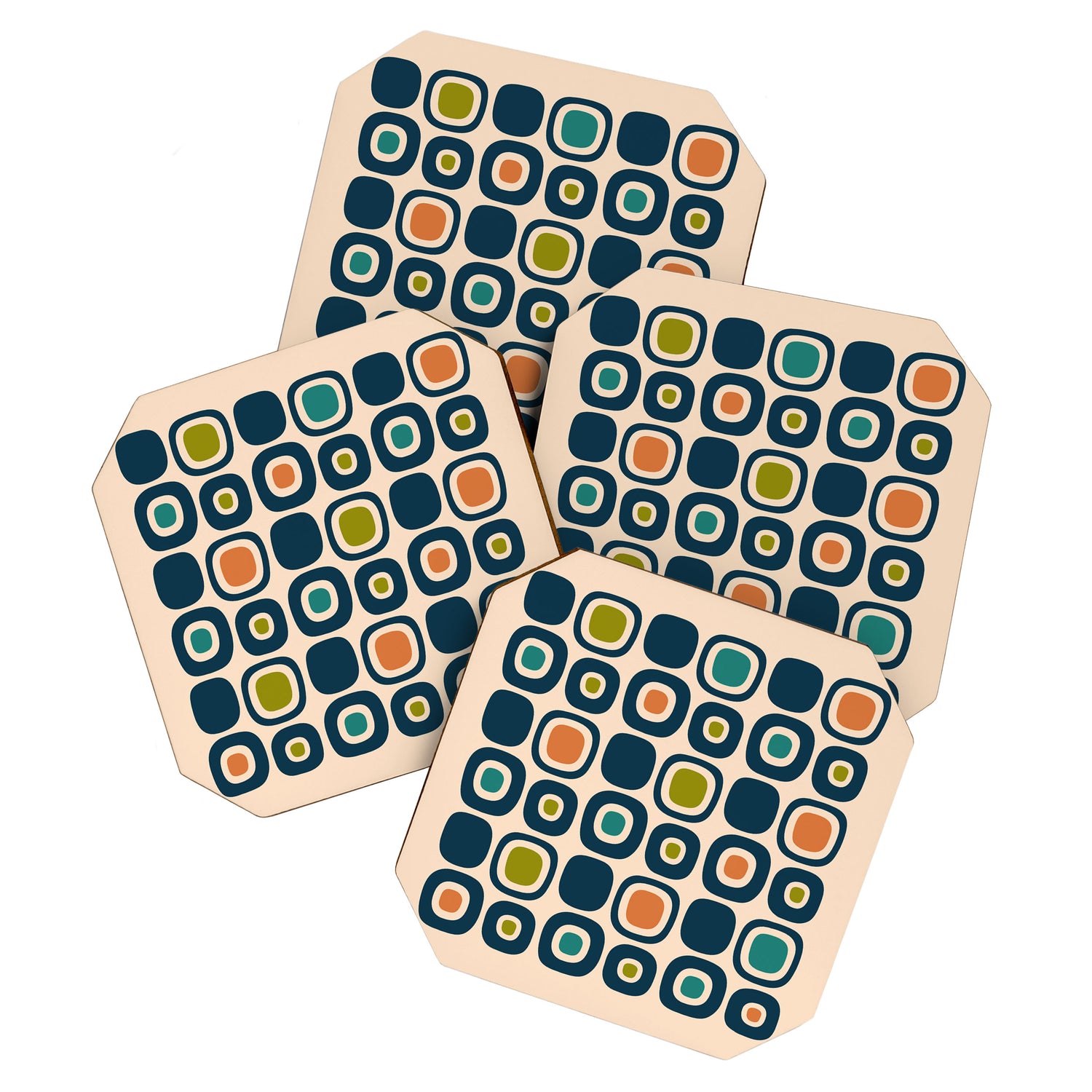 Mid Century Modern Scandinavian Abstract 322 Coaster Gallery Image 1