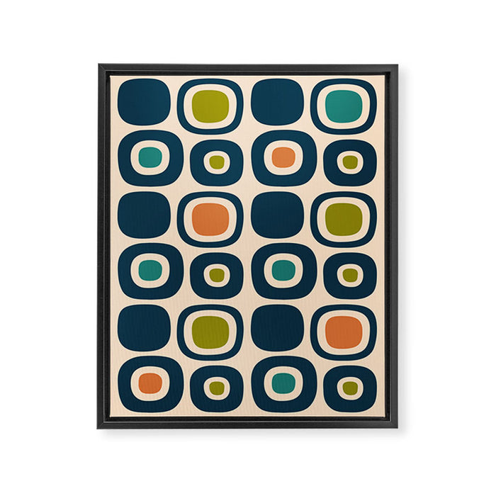 Mid Century Modern Scandinavian Abstract 322 Framed Canvas Print Gallery Image 1