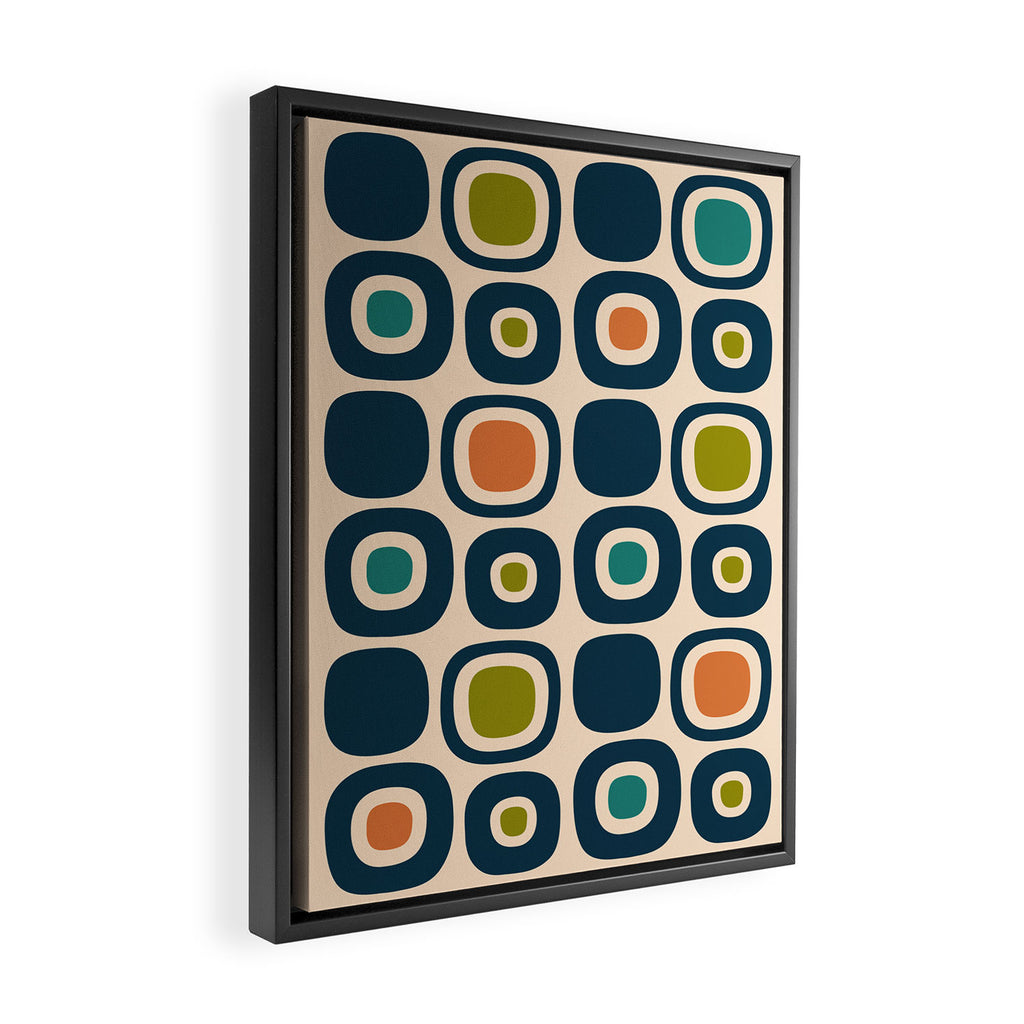 Mid Century Modern Scandinavian Abstract 322 Framed Canvas Print Gallery Image 2