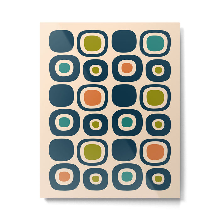 Mid Century Modern Scandinavian Abstract 322 Metal Print Gallery Image 1