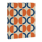 Mid Century Modern Scandinavian Pattern 534 Beige Blue and Orange Canvas Print Gallery Image 8