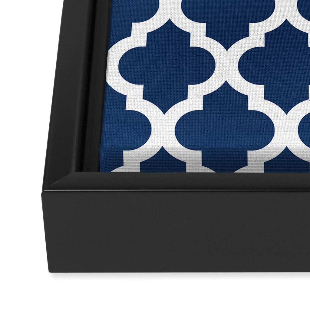 Moroccan Quatrefoil Pattern 726 Framed Canvas Print Gallery Image 3