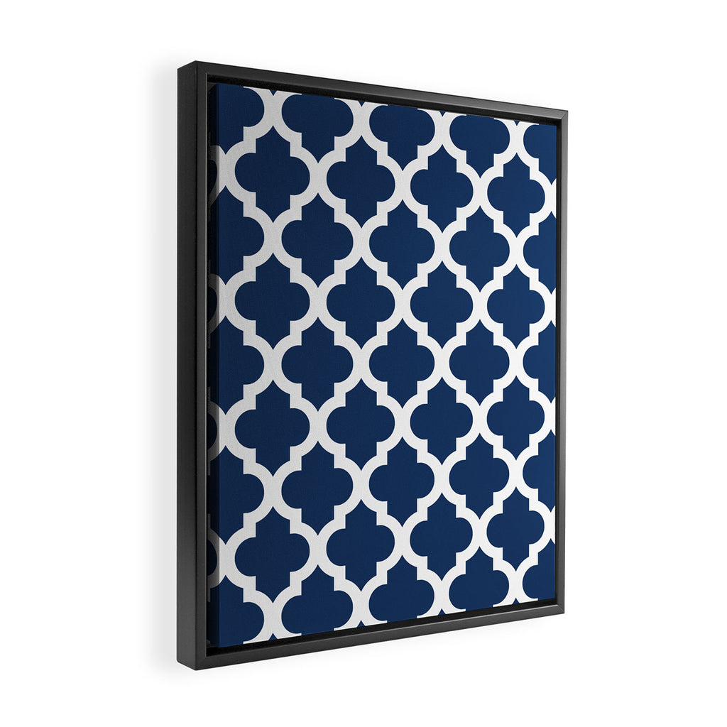 Moroccan Quatrefoil Pattern 726 Framed Canvas Print Gallery Image 2