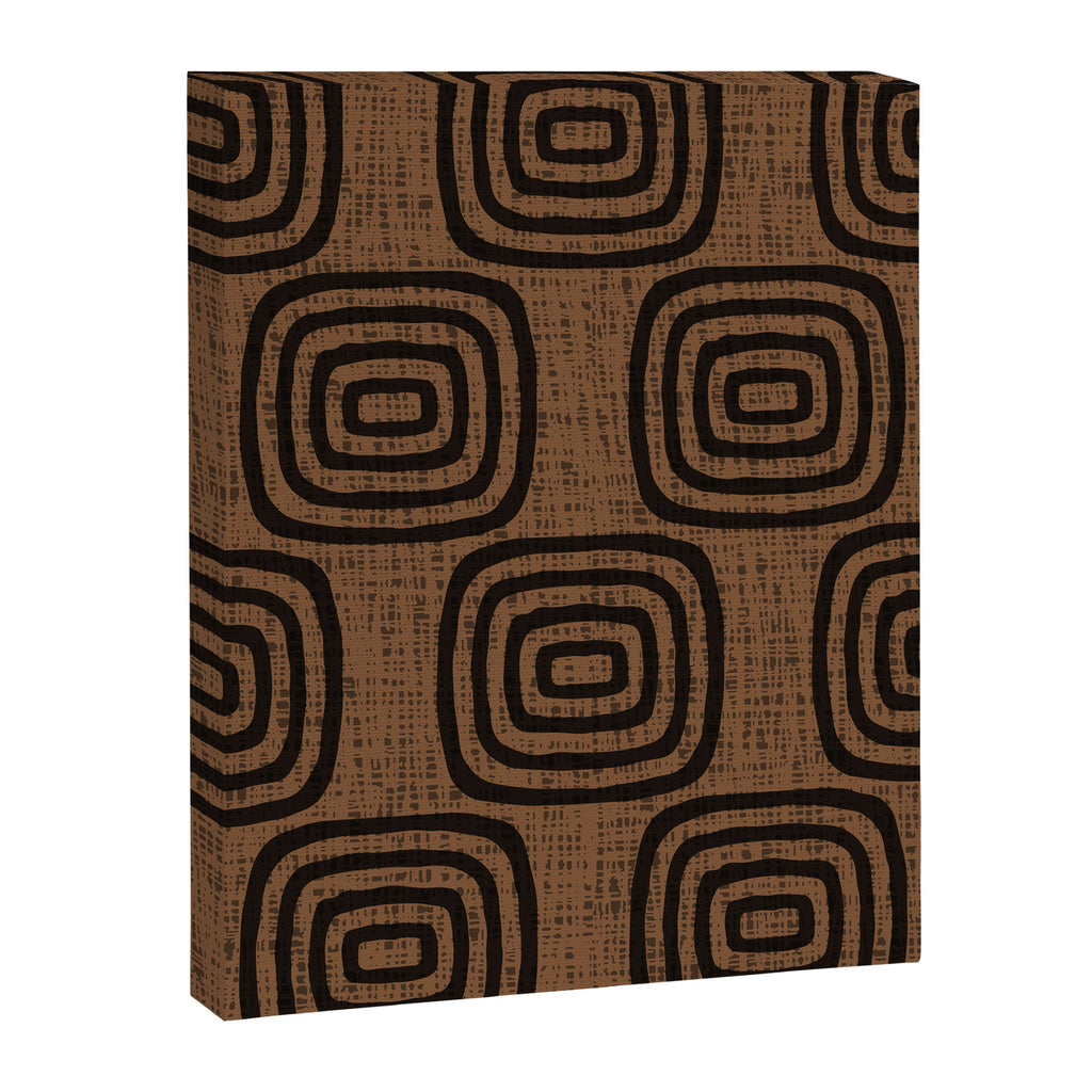Mud Cloth Concentric Pattern 772 Black and Brown Canvas Print Gallery Image 8