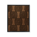 Mud Cloth Concentric Pattern 772 Black and Brown Framed Canvas Print Gallery Image 8