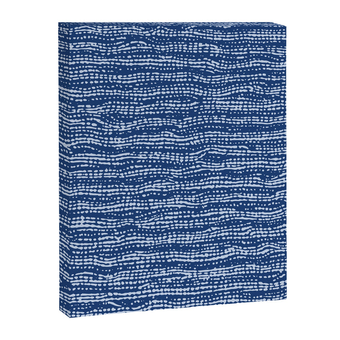 Mud Cloth Stitch Stripes Boho Indigo Blue Canvas Print Gallery Image 1