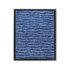 Mud Cloth Stitch Stripes Boho Indigo Blue Framed Canvas Print Gallery Image 8