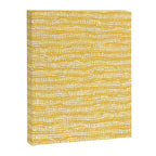 Mud Cloth Stitch Stripes Boho Yellow and White Canvas Print Gallery Image 8