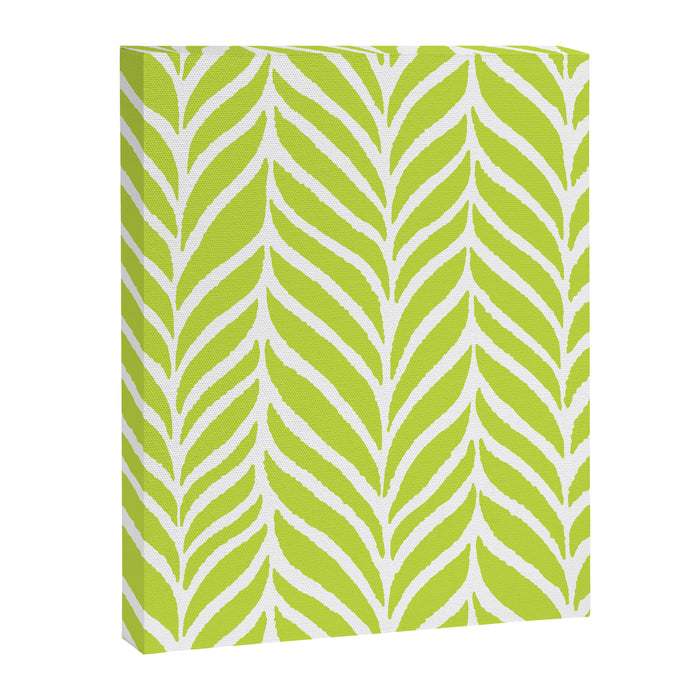 Palm Leaves Pattern Chartreuse Green Canvas Print Gallery Image 1