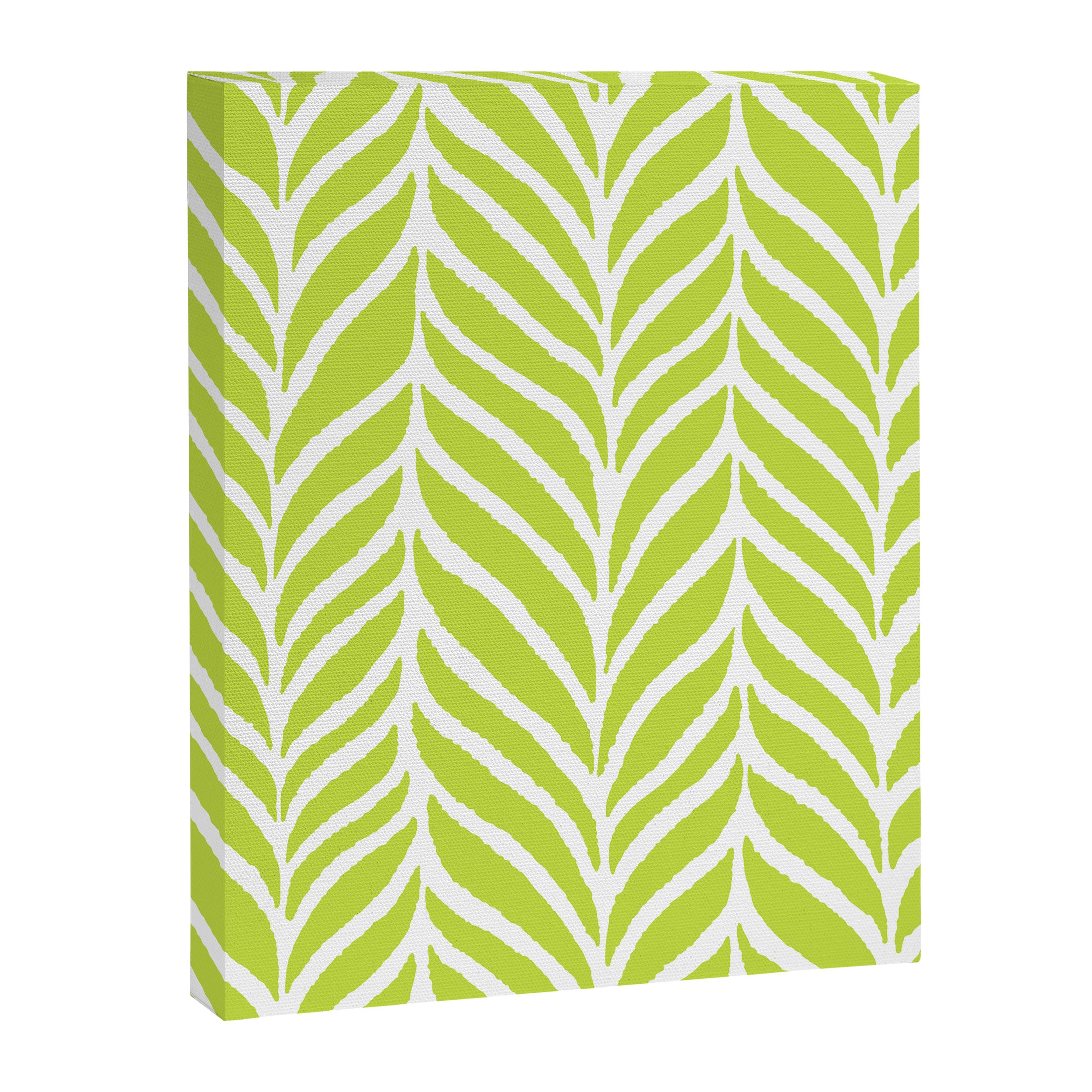 Palm Leaves Pattern Chartreuse Green Canvas Print Gallery Image 8