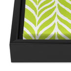 Palm Leaves Pattern Chartreuse Green Framed Canvas Print Gallery Image 3