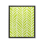 Palm Leaves Pattern Chartreuse Green Framed Canvas Print Gallery Image 8