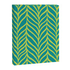 Palm Leaves Pattern Turquoise and Green Canvas Print Gallery Image 8