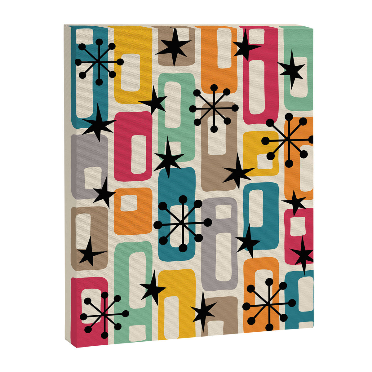 Retro Mid Century Modern Atomic Decoration 254 Googie Canvas Print Gallery Image 8