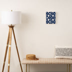 Retro Mid Century Modern Pattern 922 Navy Blue Canvas Print Gallery Image 2