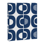 Retro Mid Century Modern Pattern 922 Navy Blue Canvas Print Gallery Image 8