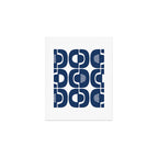Retro Mid Century Modern Pattern 922 Navy Blue Art Print Gallery Image 1