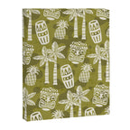 Retro Mid Century Modern Tiki Pattern 523 Olive Green Canvas Print Gallery Image 8