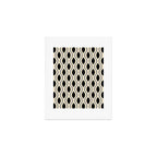 Retro Ogee Pattern 446 Black Beige and Gray Art Print Gallery Image 1