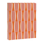 Retro Tiki Pin Stripes 327 Populuxe Orange Pink and Beige Canvas Print Gallery Image 8