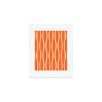Retro Tiki Pin Stripes 329 Orange and Beige Art Print Gallery Image 1