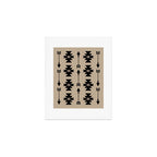 Southwestern Arrow Pattern 232 Black and Beige Art Print Gallery Image 1