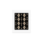 Southwestern Arrow Pattern 233 Black and Beige Art Print Gallery Image 1