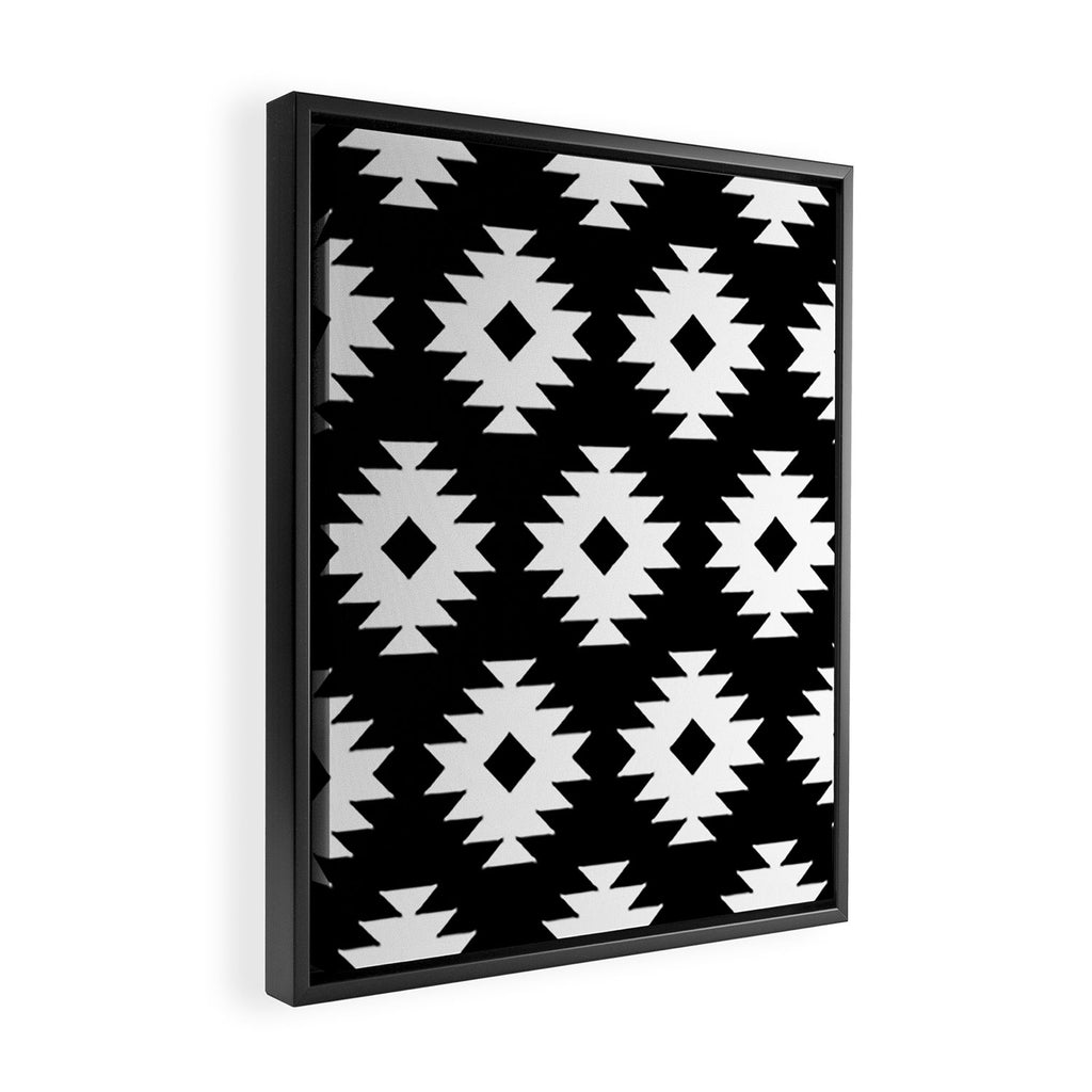 Southwestern  Black and White Framed Canvas Print Gallery Image 2