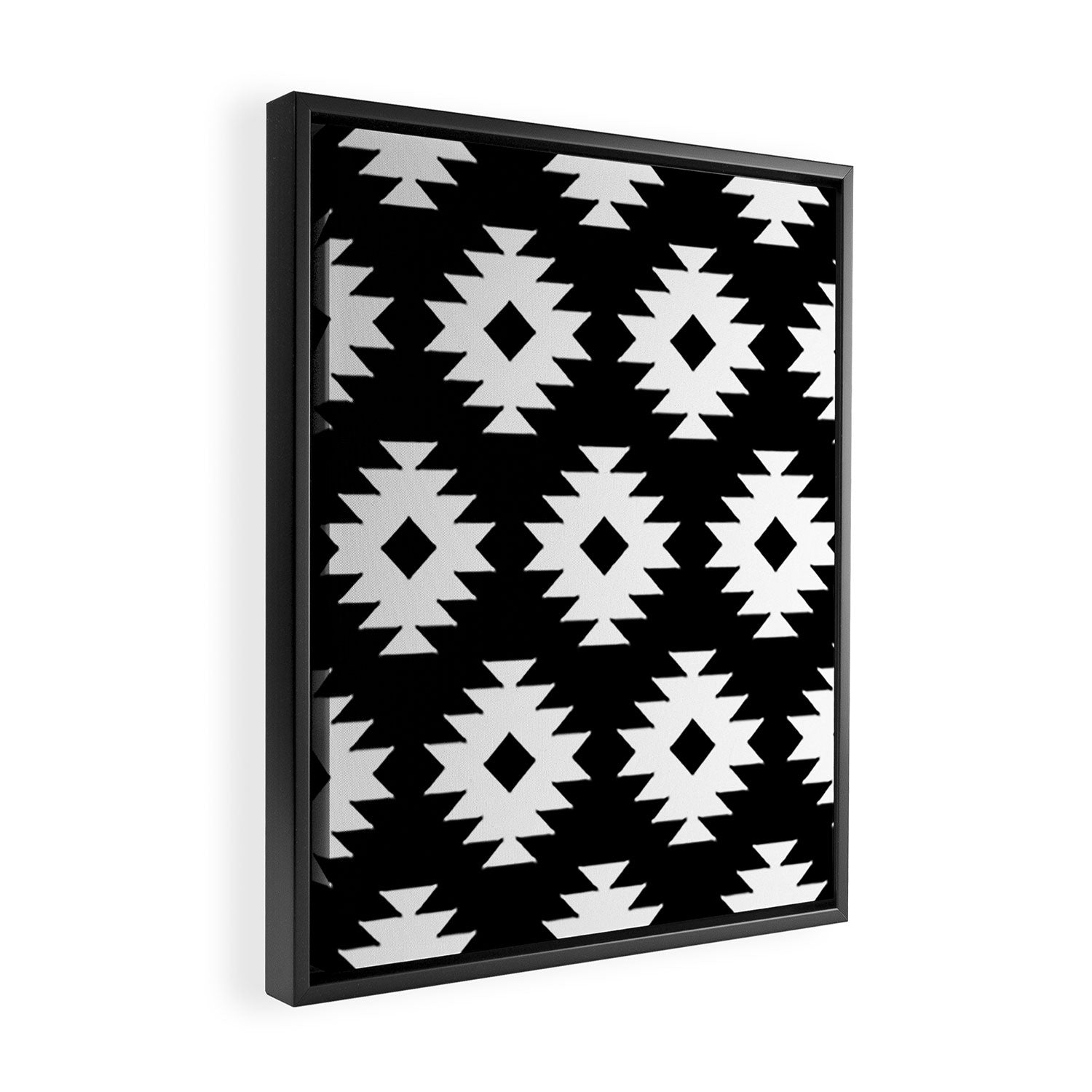 Southwestern  Black and White Framed Canvas Print Gallery Image 2