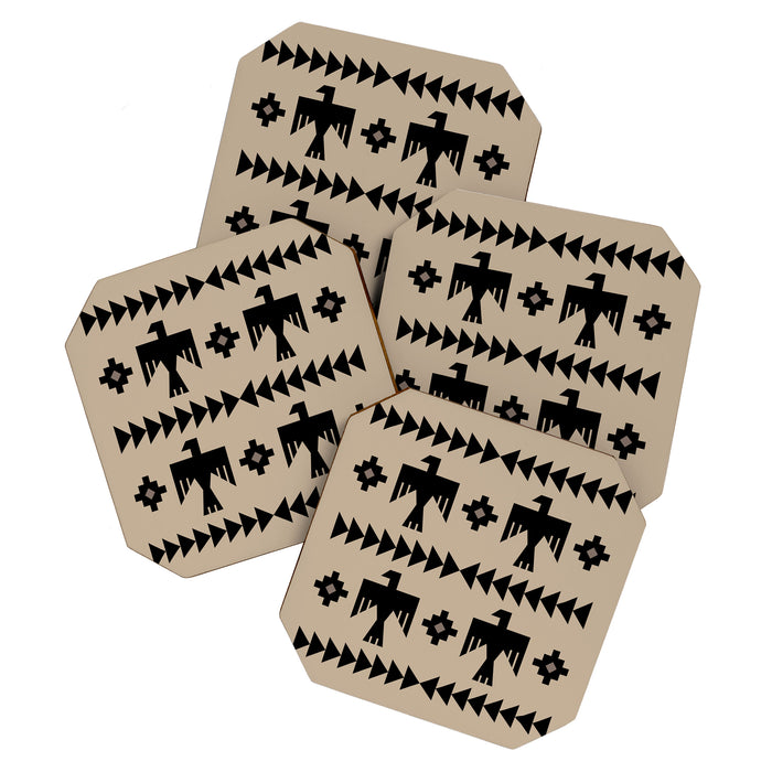 Southwestern Eagle and Arrow Pattern 125 Coaster Gallery Image 1