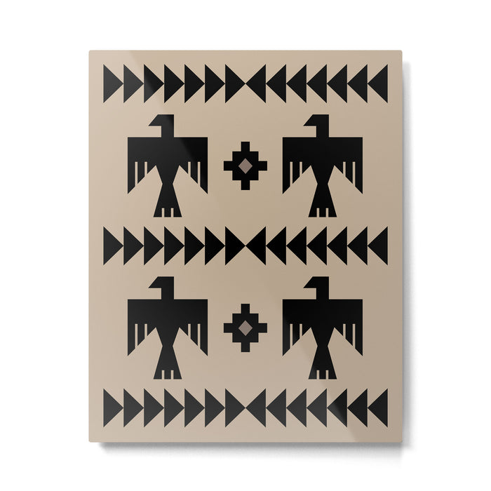 Southwestern Eagle and Arrow Pattern 125 Metal Print Gallery Image 1