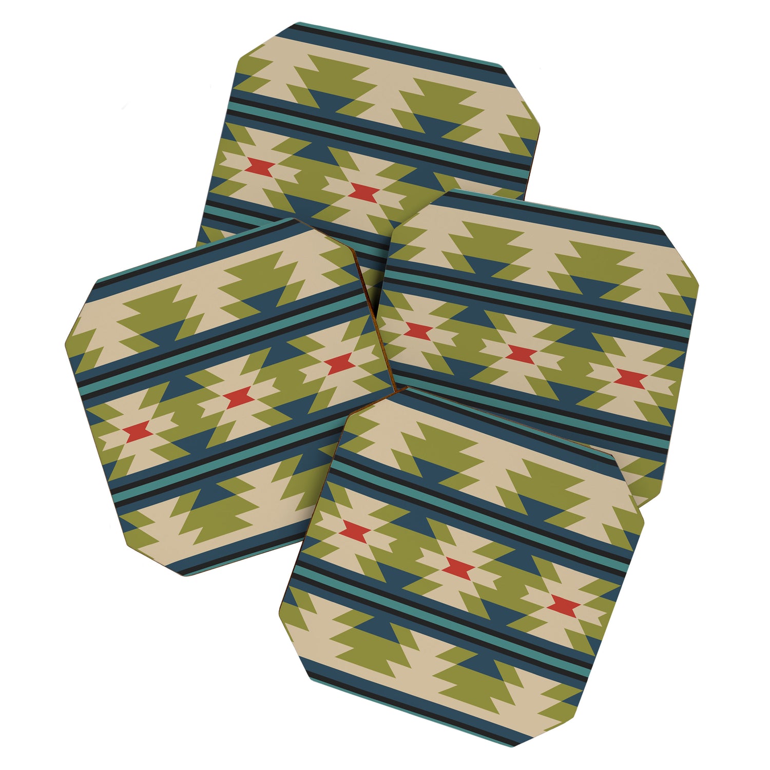 Southwestern Pattern 118 Coaster Gallery Image 1