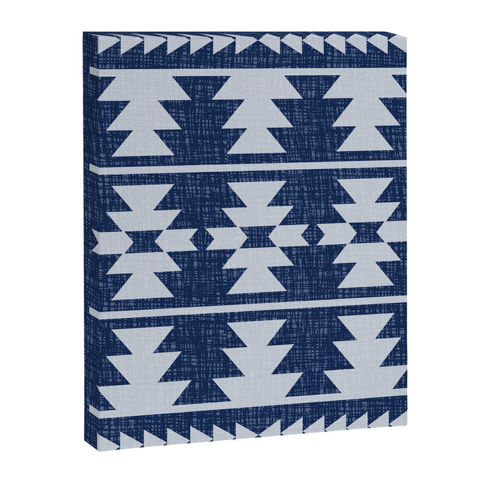 Southwestern Pattern 128 Indigo Blue Canvas Print Gallery Image 1