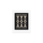 Southwestern Pattern 129 Black and Linen Art Print Gallery Image 1