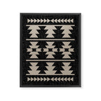 Southwestern Pattern 129 Black and Linen Framed Canvas Print Gallery Image 8
