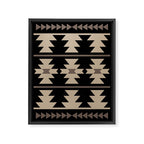 Southwestern Pattern 132 Black and Beige Framed Canvas Print Gallery Image 8