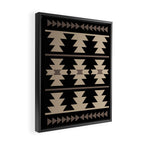 Southwestern Pattern 132 Black and Beige Framed Canvas Print Gallery Image 2