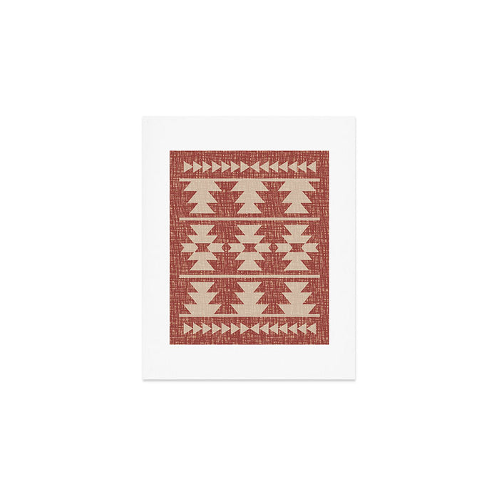 Southwestern Pattern 135 Sienna and Beige Art Print Gallery Image 1