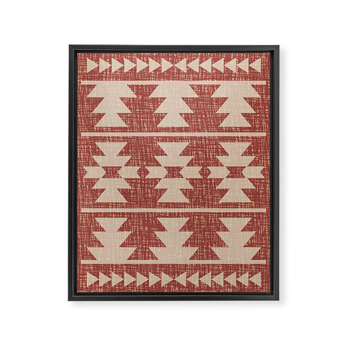 Southwestern Pattern 135 Sienna and Beige Framed Canvas Print Gallery Image 1