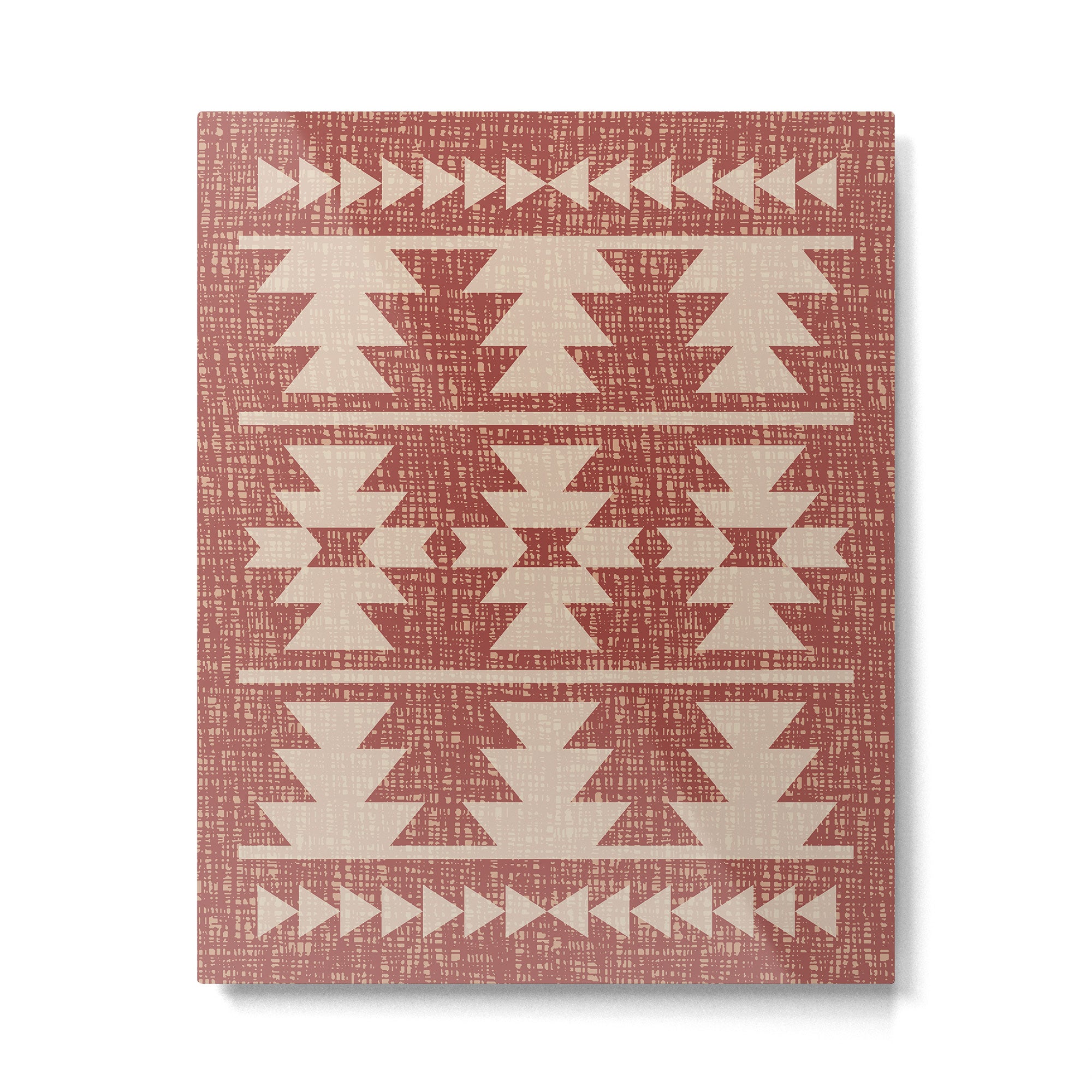 Southwestern Pattern 135 Sienna and Beige Metal Print Gallery Image 6