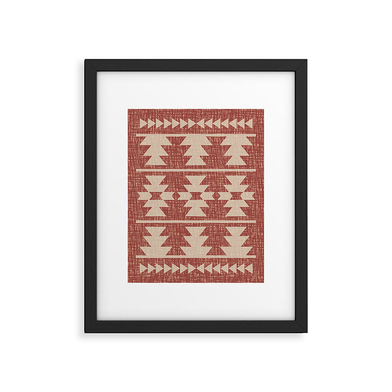 Southwestern Pattern 135 Sienna and Beige Framed Art Print Gallery Image 6