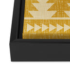Southwestern Pattern 136 Yellow Framed Canvas Print Gallery Image 3