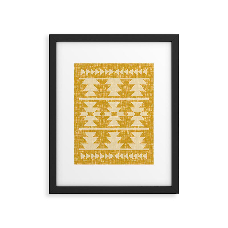 Southwestern Pattern 136 Yellow Framed Art Print Gallery Image 6