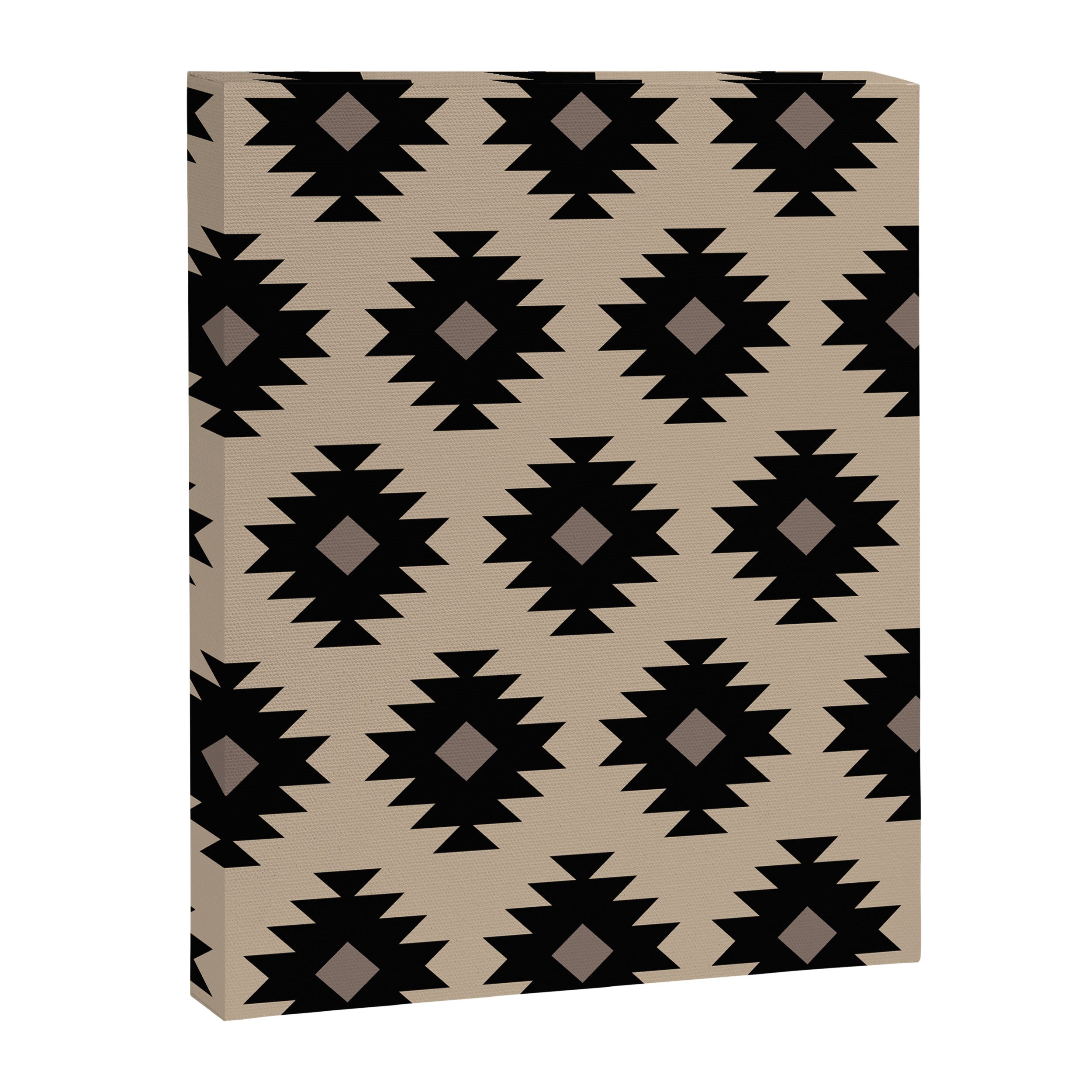 Southwestern Pattern 451 Beige and Black Canvas Print Gallery Image 8