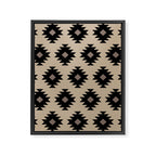Southwestern Pattern 451 Beige and Black Framed Canvas Print Gallery Image 8