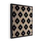 Southwestern Pattern 451 Beige and Black Framed Canvas Print Gallery Image 2