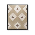 Southwestern Pattern 525 Beige Framed Canvas Print Gallery Image 8