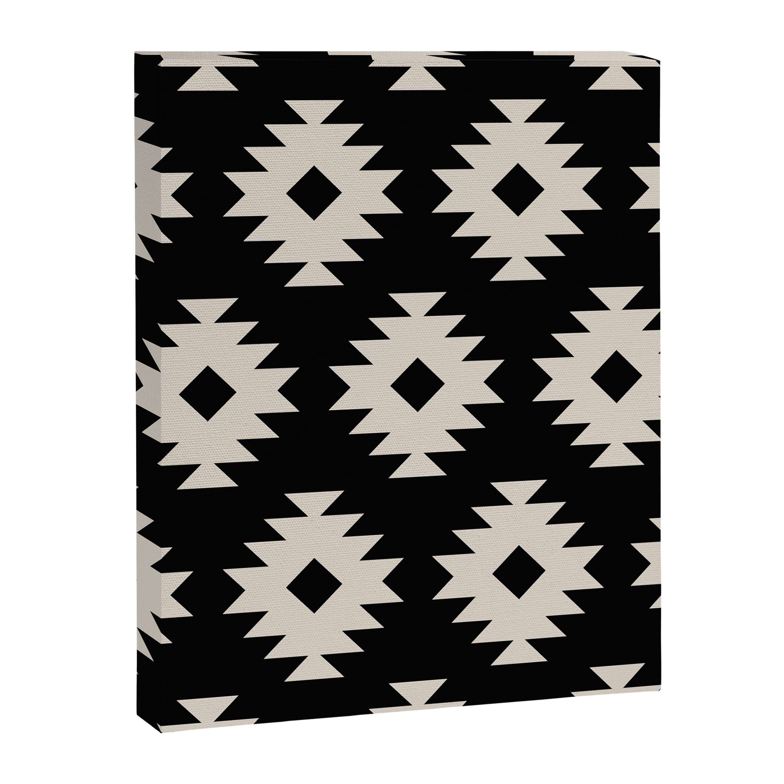 Southwestern Pattern 542 Black and Linen White Canvas Print Gallery Image 8